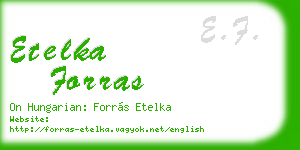 etelka forras business card